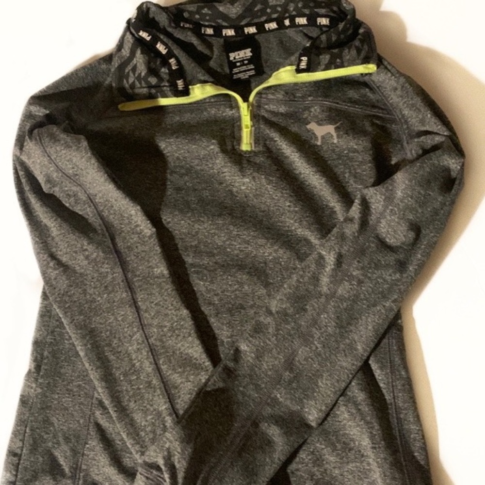 VS Pink Long Sleeve quarter zip dri fit for Women